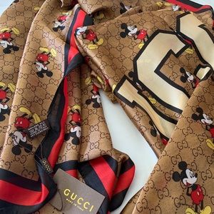100% silk Mikey Gucci silk scarf limited edition